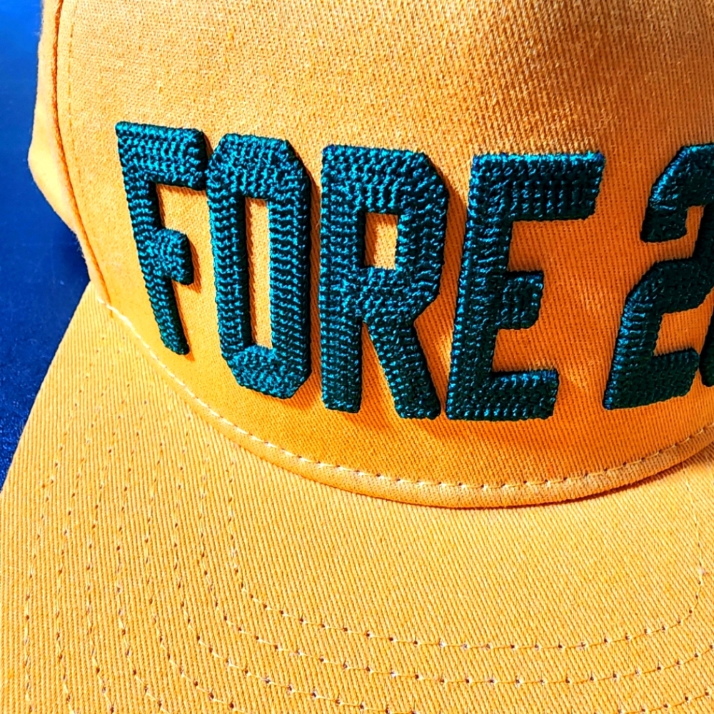 FORE 20 Yellow & Green Cap 517 Golf‎ Flat Bill Hat 420 Oregon, Green Bay Colors